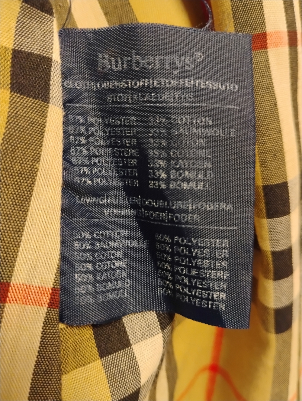 Vintage Burberry Beige Trench Coat with Signature Check Lining - Picture 9 of 10
